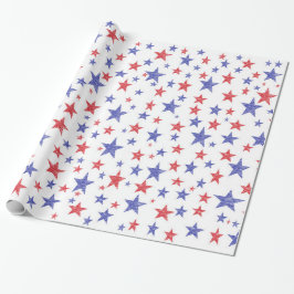 Patriottisch stars Verpakkingspapier Cadeaupapier
