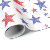 Patriottisch stars Verpakkingspapier Cadeaupapier (Rol Hoek)