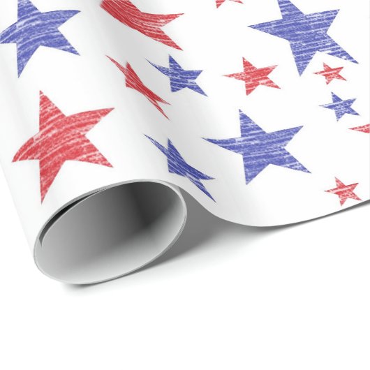 Patriottisch stars Verpakkingspapier Cadeaupapier (Rol Hoek)