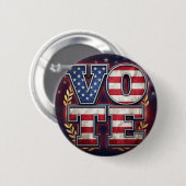 Patriottisch STEM Amerikaanse Vlag Typografie Ontw Ronde Button 5,7 Cm (Voorkant /achterkant)