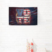 Patriottisch STEM Amerikaanse Vlag Typografie Ontw Spandoek (Insitu)