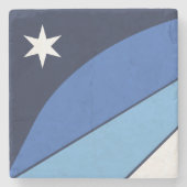 Patriottisch stenen onderzetter met de vlag van Co (Voorkant)