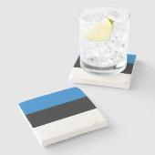 Patriottisch stenen onderzetter met de vlag van Es (Zijkant)