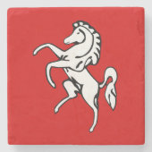 Patriottisch stenen onderzetter met de vlag van Ke (Voorkant)