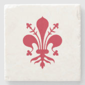 Patriottisch stenen onderzetter met Florentijnse v (Voorkant)