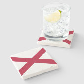 Patriottisch stenen onderzetter met vlag van Alaba (Zijkant)