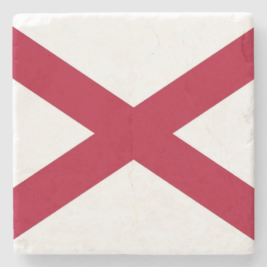 Patriottisch stenen onderzetter met vlag van Alaba (Voorkant)