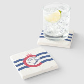 Patriottisch stenen onderzetter met vlag van Cinci (Zijkant)