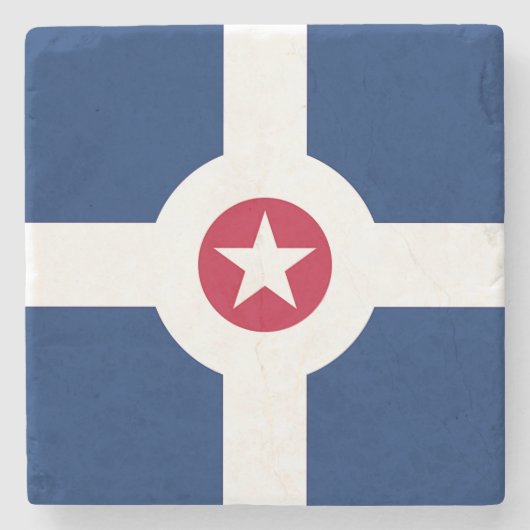 Patriottisch stenen onderzetter met vlag van India (Voorkant)