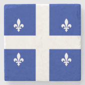 Patriottisch stenen onderzetter met vlag van Quebe (Voorkant)