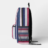 Patriottisch - sterren en strepen - Rood wit blauw Bedrukte Rugzak (Rechts)