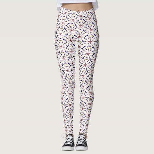 Patriottisch sterrenpatroon, vakantie Leggings (Voorkant)