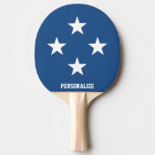 Patriottisch stervormig pingpongpeddel tafeltennisbatje (Voorkant)