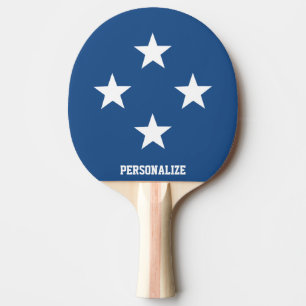 Patriottisch stervormig pingpongpeddel tafeltennisbatje