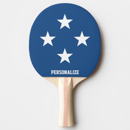 Patriottisch stervormig pingpongpeddel tafeltennisbatje (Voorkant)