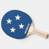 Patriottisch stervormig pingpongpeddel tafeltennisbatje (Zijkant)