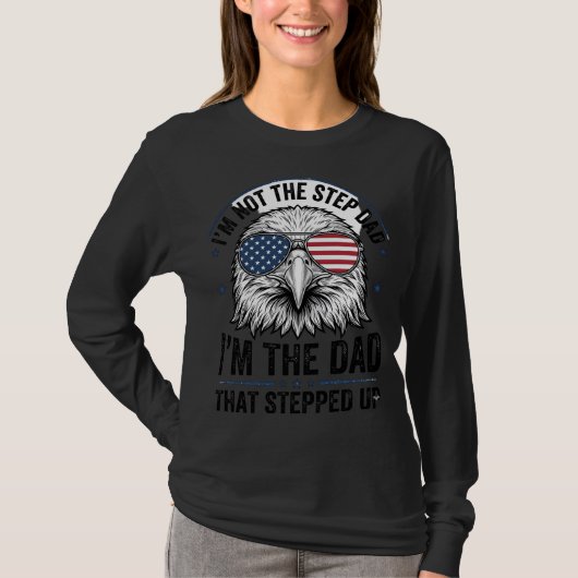 Patriottisch stiefvader adelaar vintage shirt ontw (Voorkant)