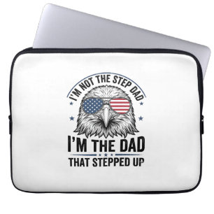 Patriottisch stiefvader adelaar vintage shirt ontw laptop sleeve