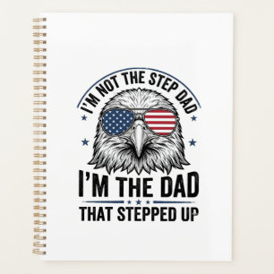 Patriottisch stiefvader adelaar vintage shirt ontw planner