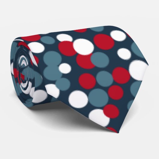 Patriottisch Stippen Stropdas (Opgerold)