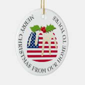 Patriottisch | Suikerpudding | AMERIKAANSE VLAG Keramisch Ornament (Rechts)