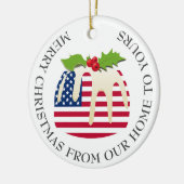 Patriottisch | Suikerpudding | AMERIKAANSE VLAG Keramisch Ornament (Links)