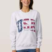  Patriottisch Sweatshirt – Retro USA Crewneck (Voorkant)