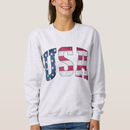  Patriottisch Sweatshirt – Retro USA Crewneck