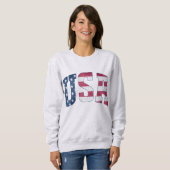  Patriottisch Sweatshirt – Retro USA Crewneck (Voorkant volledig)