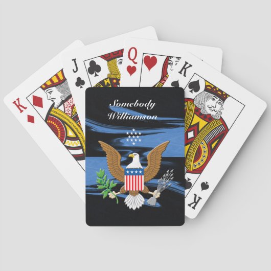 Patriottisch symbool van de Verenigde Staten perso Pokerkaarten (Achterkant)