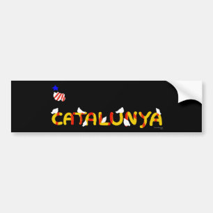 Patriottisch symbool, vrijheid van Catalonië, Cata Bumpersticker