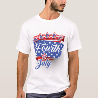 Patriottisch T-Shirt Design van 4 juli - Vier