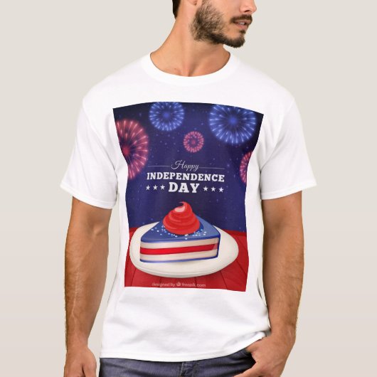Patriottisch T-Shirt Design voor Onafhankelijkheid (Voorkant)