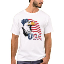 Patriottisch T-shirt met Amerikaanse Zeearend – Am
