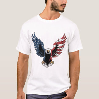 Patriottisch T-shirt met Amerikaanse zeearend – vl