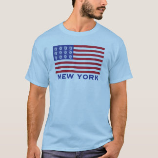 Patriottisch T-shirt met vlag van de VS en detail 