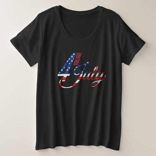 Patriottisch T-shirt voor het formaat Women's Plus (Design voorkant)