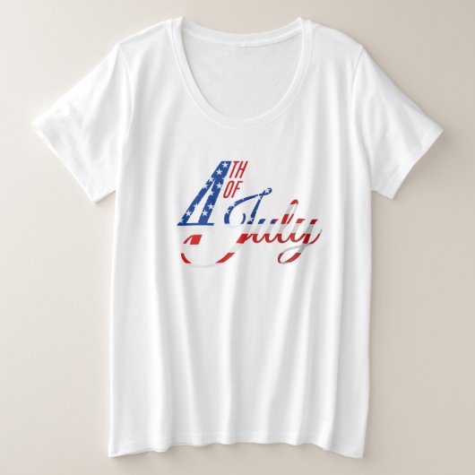 Patriottisch T-shirt voor het formaat Women's Plus (Design voorkant)