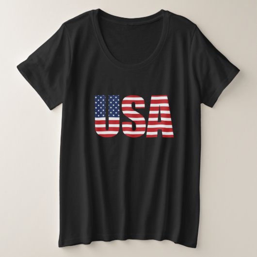 Patriottisch T-shirt voor het formaat Women's Plus (Design voorkant)