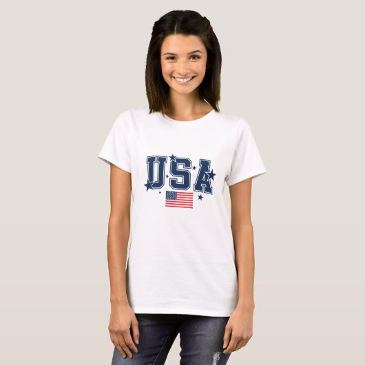 Patriottisch T-shirt voor vrouwen (Voorkant volledig)