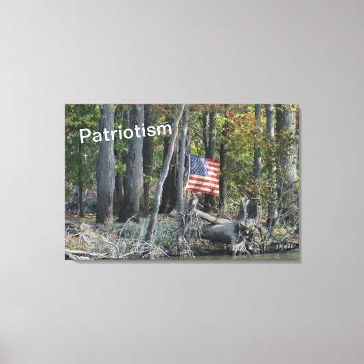 Patriottisch tafereel buiten canvas afdruk (Voorkant)