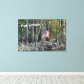 Patriottisch tafereel buiten canvas afdruk (Insitu (Houten vloer))