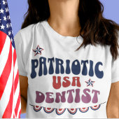 Patriottisch Tandarts Shirt, Tandarts 4 juli Shirt