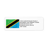 Patriottisch | TANZANIA FLAG Etiket (Voorkant)