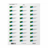 Patriottisch | TANZANIA FLAG Etiket (Full Sheet)