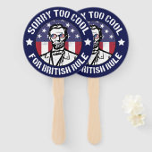 Patriottisch te koel voor Brits bestuur (Abe Linco Handwaaier (Voorkant en achterkant)