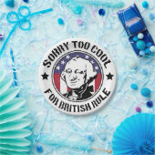 Patriottisch te koel voor Brits bestuur (G.Washing Papieren Bordje (Feest)