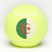 Patriottisch tennisbal met vlag van Algerije Tennisballen (Achterkant)