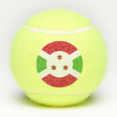 Patriottisch tennisbal met vlag van Burundi Tennisballen (Achterkant)