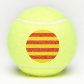 Patriottisch tennisbal met vlag van Catalonië Tennisballen (Achterkant)